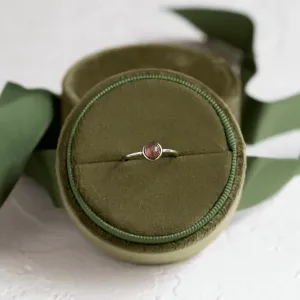 Gold bezel ring with strawberry quartz FRAGOLINA Thumbnail