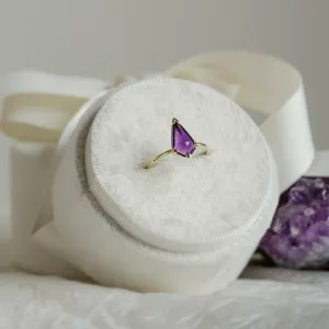 Kite amethyst ring in solid gold DARERCA Thumbnail