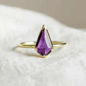 Kite amethyst ring in solid gold DARERCA Thumbnail
