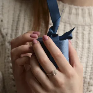 Gold vintage ring with salt and pepper diamond EIMMEAR Thumbnail