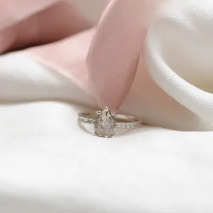 Gold vintage ring with salt and pepper diamond EIMMEAR Thumbnail