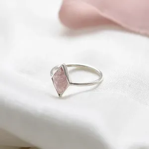 Gold kite strawberry quartz ring FRAGOLA Thumbnail