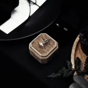 Gold ring with kite moss agate FINOLA Thumbnail