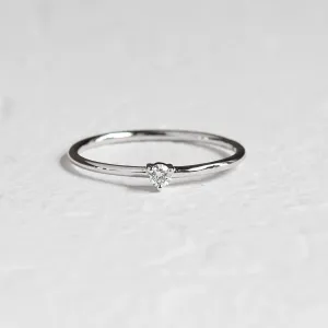 Minimalist engagement ring with diamond NESSA Thumbnail