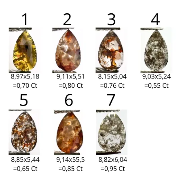 Vintage salt and pepper diamond engagement ring GRIONA Image