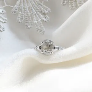 Fine salt and pepper diamond ring with side diamonds BRONAGH Thumbnail