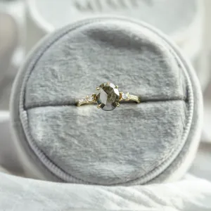 Fine salt and pepper diamond ring with side diamonds BRONAGH Thumbnail