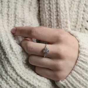 Fine salt and pepper diamond ring with side diamonds BRONAGH Thumbnail