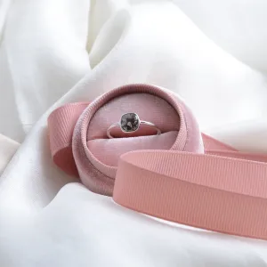 Minimalist bezel ring with salt and pepper diamond ORLAITH Thumbnail