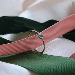 Emerald stackable fine ring CARAGH Thumbnail