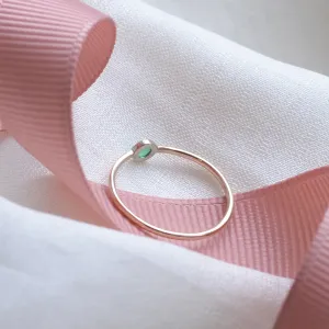 Emerald stackable fine ring CARAGH Thumbnail