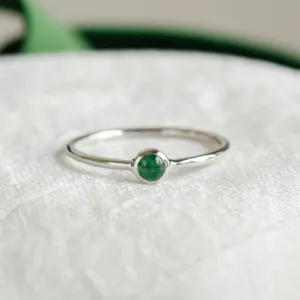 Emerald stackable fine ring CARAGH Thumbnail