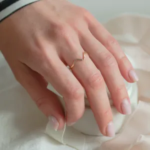 Gold mountain minimalist ring ALPINE Thumbnail