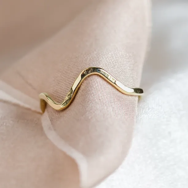 Gold mountain minimalist ring ALPINE Image