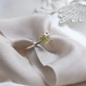 Gold engagement ring with salt and pepper diamond and side diamonds AILBHE Thumbnail