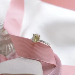 Gold engagement ring with salt and pepper diamond and side diamonds AILBHE Thumbnail