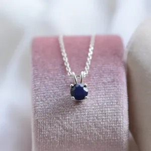 Gold pendant with blue saphire EFEMER Thumbnail