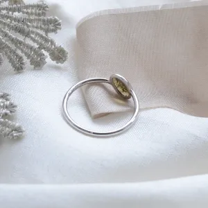 Gold bezel ring with salt and pepper diamond RIONA Thumbnail