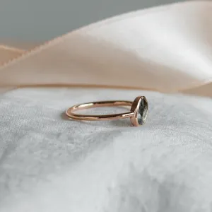 Gold bezel ring with salt and pepper diamond RIONA Thumbnail