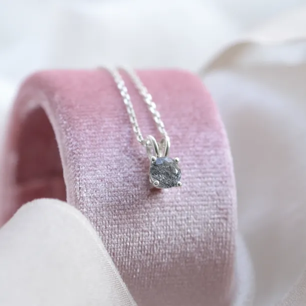 Simple natural rutilated quartz pendant KAYLEIGH Image