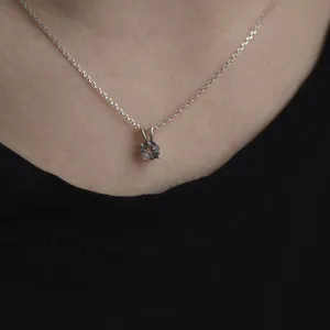 Simple natural rutilated quartz pendant KAYLEIGH Thumbnail