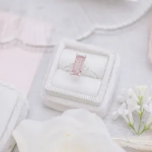 Gold ring with strawberry quartz and diamonds SWEETIE