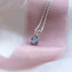 Minimalist gold necklace with aquamarine SINEAD Thumbnail