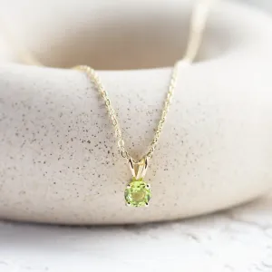 Gold peridot pendant LAOISE Thumbnail
