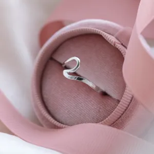 Minimalist gold wave ring WAVE Thumbnail