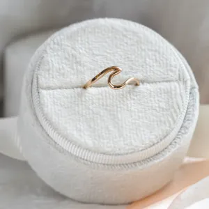 Minimalist gold wave ring WAVE Thumbnail