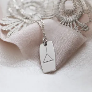 Engraved gold pendant WAKEBOARD Thumbnail