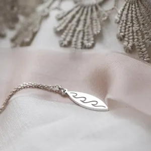 Gold pendant with engraving of waves BALI Thumbnail