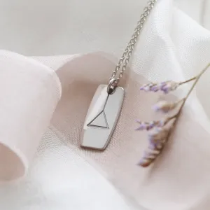 Engraved silver pendant GEOMETRY Thumbnail