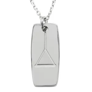 Engraved silver pendant GEOMETRY Thumbnail