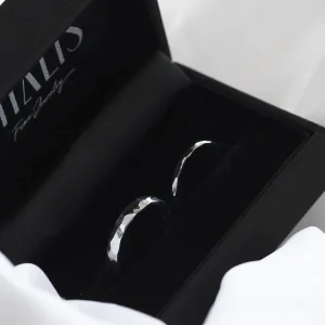 Unusual hammered wedding bands VIOLA Thumbnail