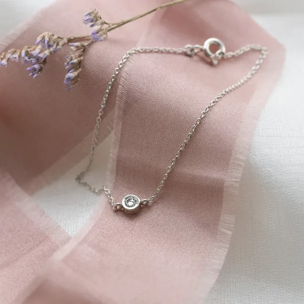 Gold bracelet with salt and pepper diamond XSANA Image