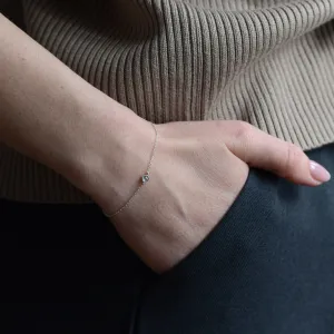 Gold bracelet with salt and pepper diamond XSANA Thumbnail