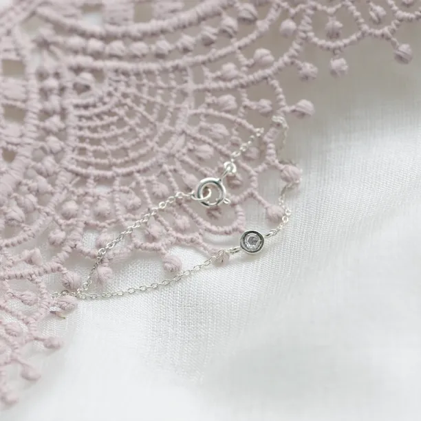 Gold bracelet with salt and pepper diamond XSANA Image