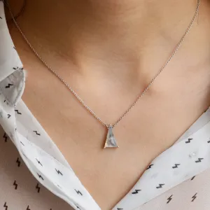 Gold pendant with triangle moss agate ZUZY Thumbnail