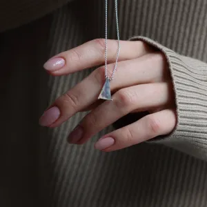 Gold pendant with triangle moss agate ZUZY Thumbnail