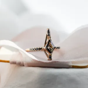 Extravagant ring with salt and pepper diamonds SANIA Thumbnail