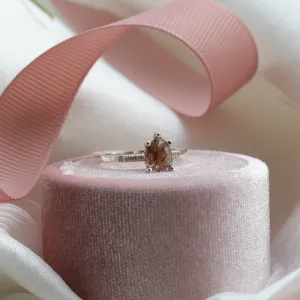 Gold ring with salt and pepper diamonds ROXANE Thumbnail