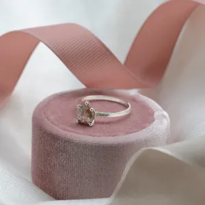 Gold ring with salt and pepper diamonds ROXANE Thumbnail