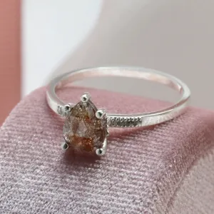 Gold ring with salt and pepper diamonds ROXANE Thumbnail