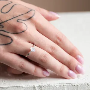 Gold ring with moonstone and diamonds ROXANE Thumbnail