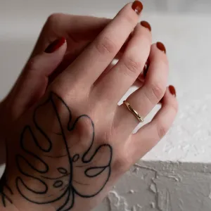 Irregular atypical wedding rings made of gold LUANA Thumbnail