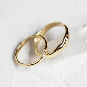 Irregular atypical wedding rings made of gold LUANA Thumbnail