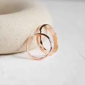 Irregular atypical wedding rings made of gold LUANA Thumbnail