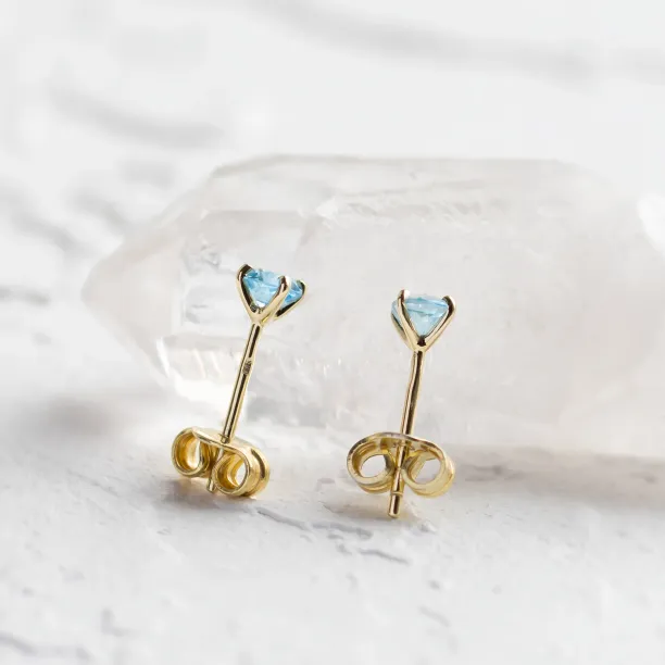 Gold earrings with blue topazes FELI Image