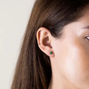 Gold earrings with emeralds FELI Thumbnail